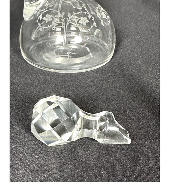 Fostoria Antique 1920's Etch 212 Crystal Cruet-Extremely Rare Find! - Picture 5 of 9